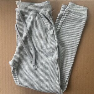 Gray Alo Muse Ribbed Joggers Sweatpants Size M
